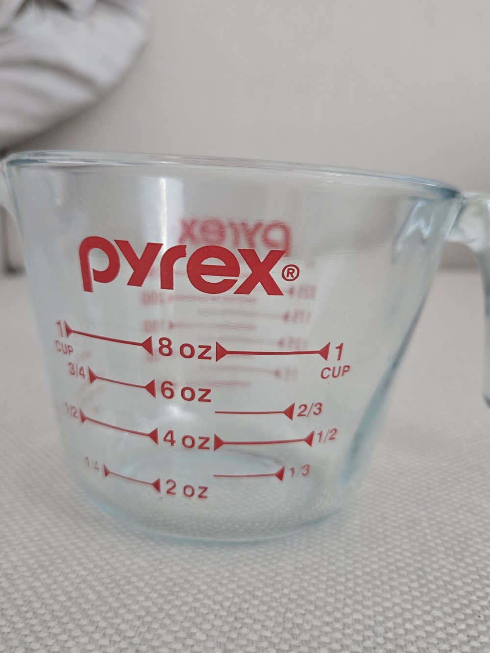 Pyrex Glass Measuring Cup 8 oz 1 Cup Made in USA Collectible Cooking Kitchen